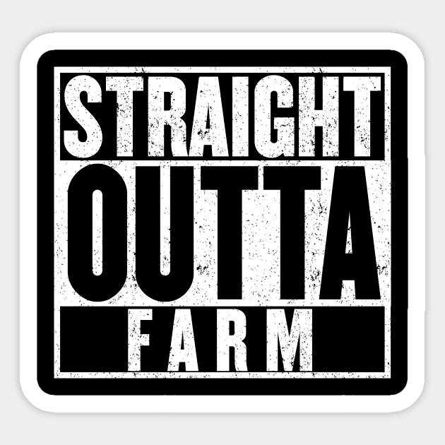 Straight Outta Farm Battle ground Sticker by mangobanana